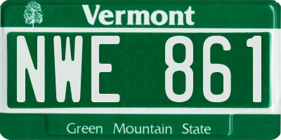 VT license plate NWE861