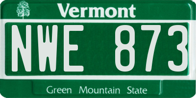 VT license plate NWE873