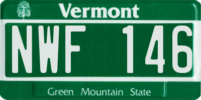 VT license plate NWF146