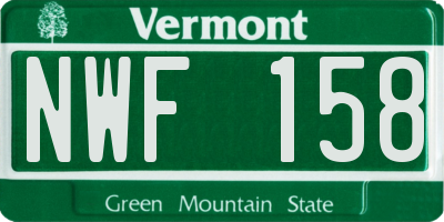 VT license plate NWF158