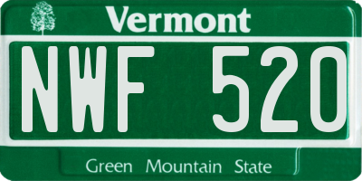 VT license plate NWF520