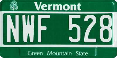 VT license plate NWF528