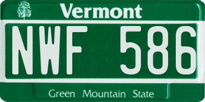 VT license plate NWF586