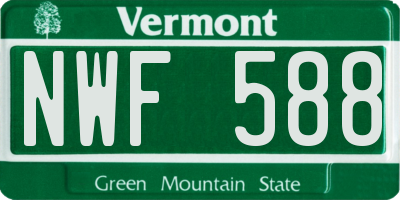 VT license plate NWF588