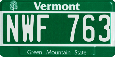 VT license plate NWF763
