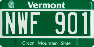 VT license plate NWF901
