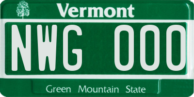 VT license plate NWG000