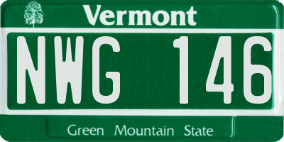 VT license plate NWG146