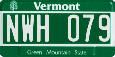 VT license plate NWH079
