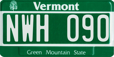VT license plate NWH090