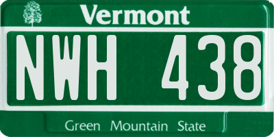 VT license plate NWH438