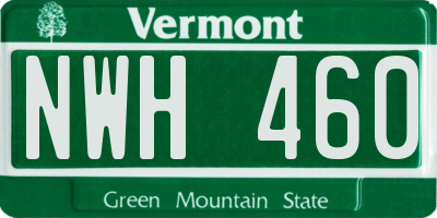 VT license plate NWH460