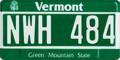 VT license plate NWH484