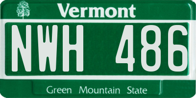 VT license plate NWH486