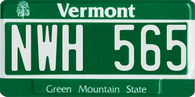 VT license plate NWH565