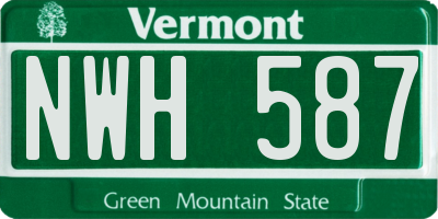 VT license plate NWH587