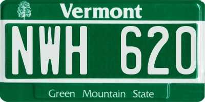VT license plate NWH620