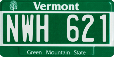VT license plate NWH621