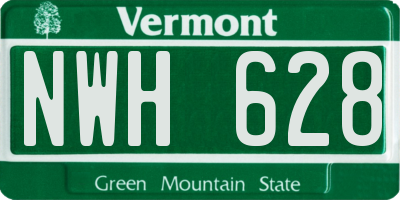 VT license plate NWH628