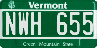 VT license plate NWH655