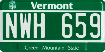 VT license plate NWH659
