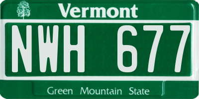 VT license plate NWH677