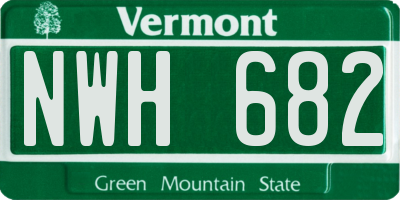 VT license plate NWH682