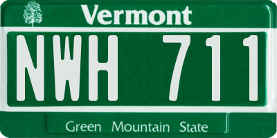 VT license plate NWH711