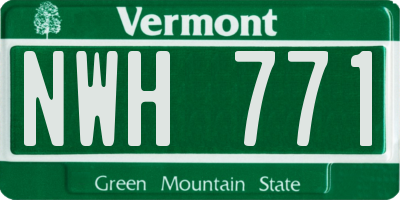 VT license plate NWH771