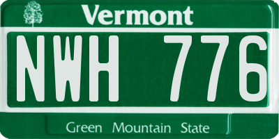 VT license plate NWH776