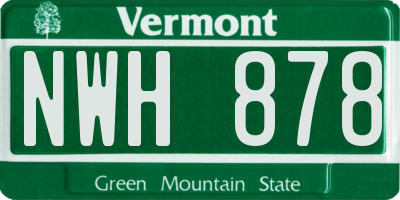 VT license plate NWH878