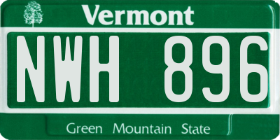 VT license plate NWH896