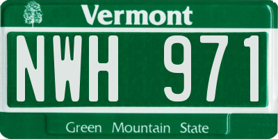 VT license plate NWH971