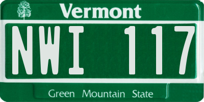 VT license plate NWI117