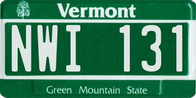 VT license plate NWI131