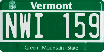 VT license plate NWI159