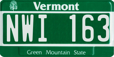 VT license plate NWI163