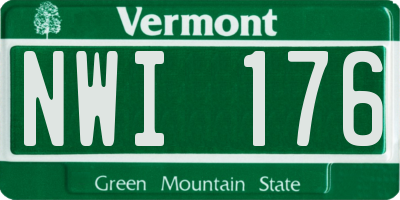 VT license plate NWI176