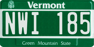 VT license plate NWI185
