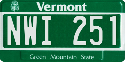 VT license plate NWI251
