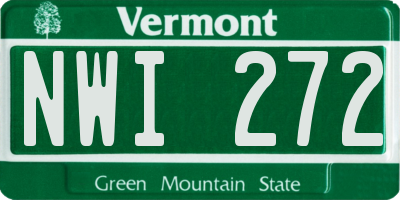 VT license plate NWI272