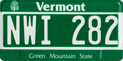 VT license plate NWI282