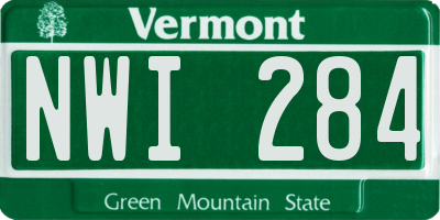 VT license plate NWI284