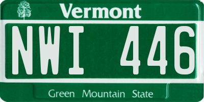 VT license plate NWI446
