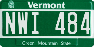 VT license plate NWI484