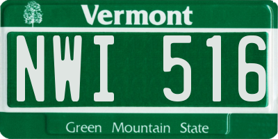 VT license plate NWI516