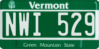 VT license plate NWI529