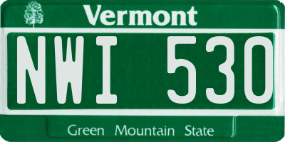 VT license plate NWI530