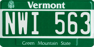 VT license plate NWI563