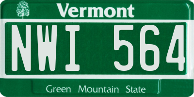VT license plate NWI564
